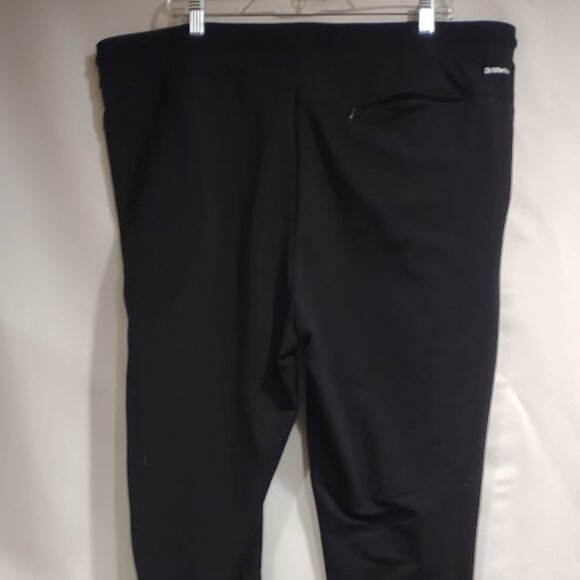 ATHLETIC WORKS BLACK  JOGGERS STRETCH BACK ZIP & 2 SIDE POCKETS DRAWSTRING 2XL - Picture 6 of 12